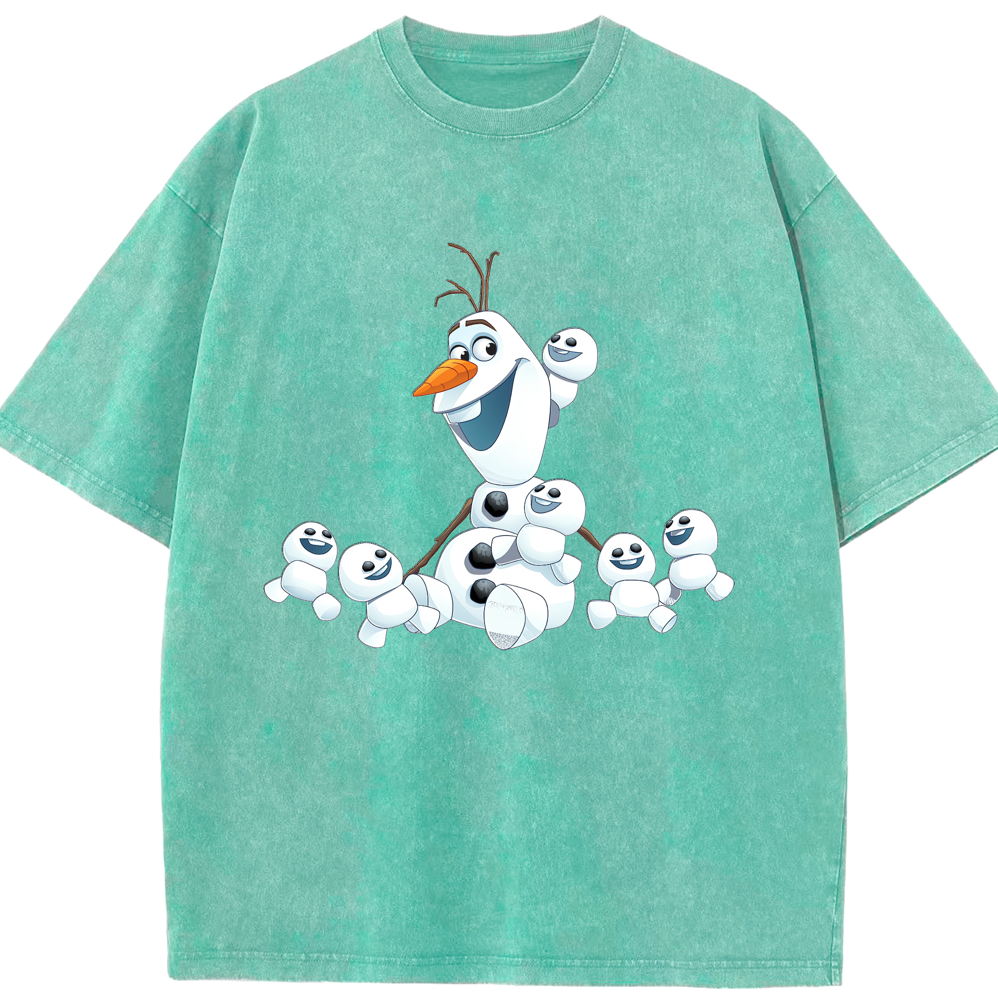 （画像用） アナと雪の女王 アンナ エルサ Frozen Anna Elsa 綿100% ヴィンテージ風 半袖Tシャツ（フロントプリント）